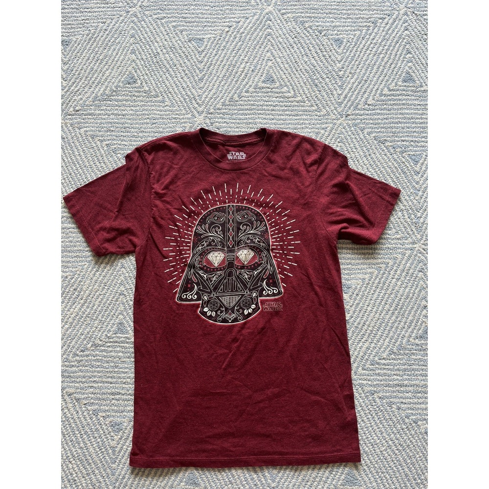 Star Wars FifthSun Darth Vader Mask Sugar Skull T-Shirt - Red -‎ Small